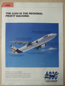 6/1995 PUB AIRBUS INDUSTRIE A300 AIRLINER JETLINER LUFTFAHRT ORIGINAL ANZEIGE - Bild 1 von 1