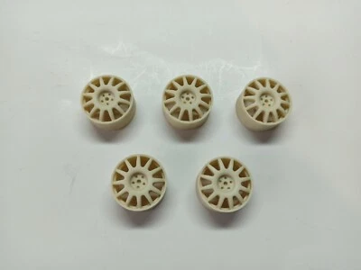 Set 5 Cerchi wheels Braid Transkit Rally scala 1/18 Renault Clio R3T Ottomobile  - Immagine 1 di 3