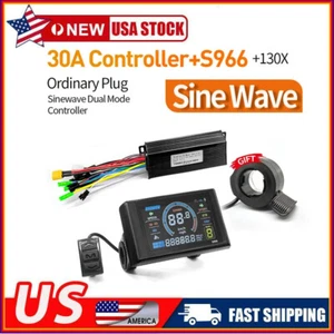 36V 48V 30A E-bike 3 mode Sine Wave Controller+S966 LCD Display+Thumb Throttle - Picture 1 of 11