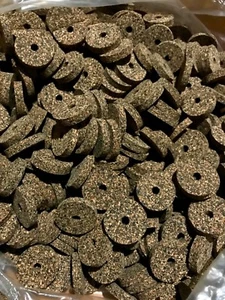 Cork Rings, 12 Mixed Grain Rubberized, 1 1/4” x 1/4” x 1/4” Hole! Great Quality! - Picture 1 of 2