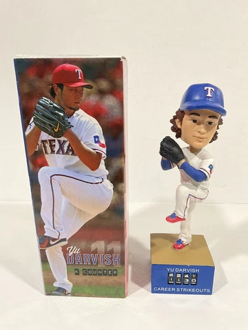 YU DARVISH K Counter Strikeouts Blue Bobblehead Texas Rangers 2013 MLB Baseball Cover