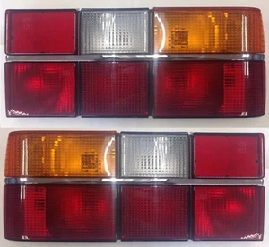 VOLVO 740 760 TAIL LIGHT PAIR sedan with chrome molding 1984-89 MADE IN EUROPE - Picture 1 of 6