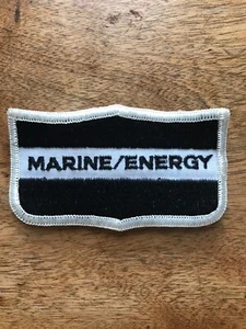 Vintage Marine Energy 3.5” Embroidered Sew On Patch Badge Black White - Bild 1 von 4
