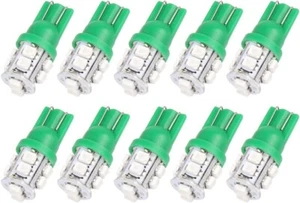 STOCK 4 LAMPADINE LED VERDE T10 9SMD 1W LUCI CORTESIA POSIZIONE TARGA TUNING 12V - Foto 1 di 3