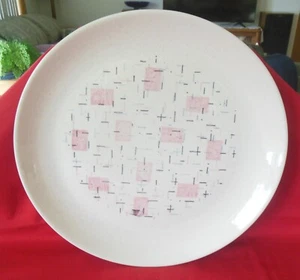 Placa de picadura de 13 pulgadas Metlox Poppytrail Vernon placa redonda con cosquillas rosa - Imagen 1 de 6
