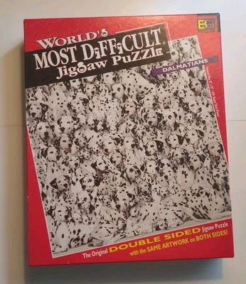 Worlds Most Difficult Jigsaw Puzzle Dalmatians 529pc Double Sided Buffalo Games - Image 1 of 4