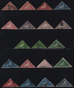Cape Of Good Hope Triangle Stamps 1853-1864 1d. To 1/- Selection Used (19) - Picture 1 of 7