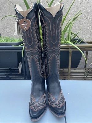 Ariat WOMEN'S 9.5 M Casanova Brooklyn Black Tall Western Boots 10042447 - Image 1 of 4