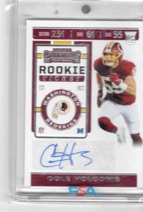 2019 Panini Contenders Rookie Ticket Cole Holcomb  Rookie Auto Steelers - Picture 1 of 2