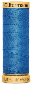 6 Pack - Gutermann Natural Cotton Thread 110yd-Sky Blue - 103C-7280 - Picture 1 of 1