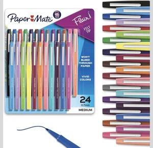 Paper Mate Filzstifte, Flair Marker Stifte, mittlere Spitze, sortiert, 24 Stück - Bild 1 von 5