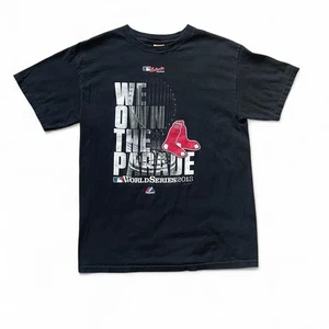 Boston Red Sox 2013 World Series Champions Majestic Athletics Rare T-Shirt Sz M - Picture 1 of 5