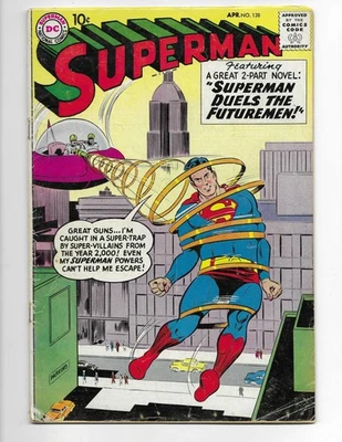 Superman 128 1959 DC Comics VG 4.0 Bruce Wayne Lois Lane Jimmy Olsen - Image 1 of 2