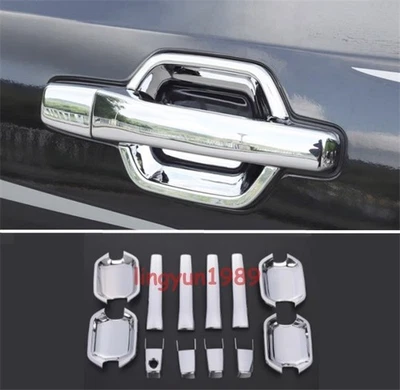 Cubierta de cuenco de manija de puerta exterior cromada ABS para Mitsubishi Pajero Montero 2000-2006 Foto 1 de 4