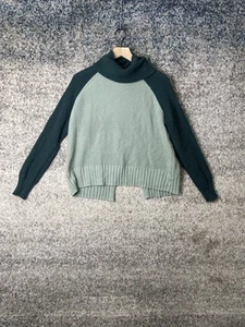 Madewell Womens Green Long Sleeve Knit Sweater Turtleneck Merino Wool Medium NWT - Picture 1 of 6
