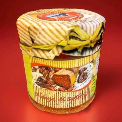 A 'NDUJA MICELI DI SPILINGA A 'Nduja Miceli da 212 ML-gr. 180 pari a 1 Kg c. spalmabile-Nduja In Vasetto 5pz