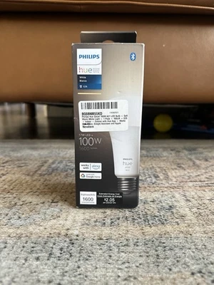 Philips Hue White E26 Smart Bulb 100W 1600lm Works with Alexa & Google Home NIB - Image 1 of 4