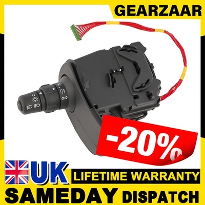 Black Indicator Stalk Headlight Switch FOR RENAULT CLIO MK3, KANGOO, MODUS - Image 1 of 4