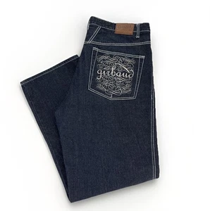 Le Jean De Marithe Francois Girbaud Jeans Men's 38x33 Baggy Y2K Vintage Silver - Picture 1 of 16