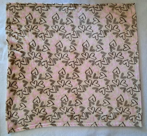 Great Choice Herzen Babydecke rosa und braun Fleece weich Plüsch - Bild 1 von 7