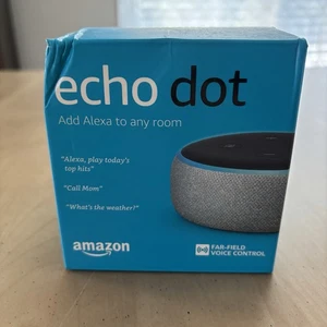 NEW IN BOX !! Amazon Echo Dot 3rd Generation Alexa Voice Media Device - Charcoal - Picture 1 of 6