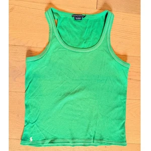 Ralph Lauren Tank Top Sleeveless Casual Kelly Green 100% Cotton Top Size L - Picture 1 of 5