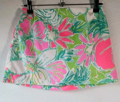 Lilly Pulitzer Girls Skort Pink Floral Size 14 - Image 1 of 4