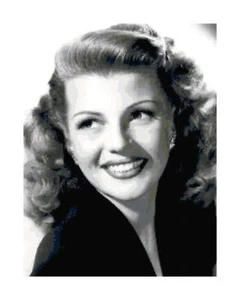 Rita Hayworth Black and White Counted Cross-Stitch Pattern Needlepoint - Picture 1 of 1