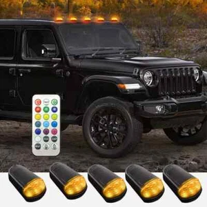 LED Wireless Solar Powered Cab Lights Top Roof Light For Off-road Vehicle 5Pcs - Picture 1 of 24