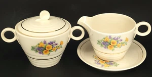 C1940 Universal Cambridge Buttercup & Lavender Covered Sugar Creamer Replacement - Picture 1 of 10
