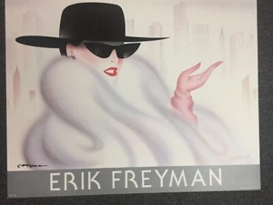 ERIK FREYMAN - ""BELLE DE NUIT"" PÓSTER FIRMADO A MANO - 1988 PERFECTO NUNCA ENMARCADO - Imagen 1 de 6