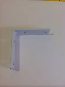 Staffa angolare 3 x 3 L ferro bianco supporto angolare giunto metallo installazione scaffale armadio - Foto 1 di 10