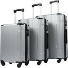 Sets Of Luggage 3 Pcs Spinner Suitcase With Tsa Lock Lightweight 20''24''28''