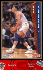 1992 Fleer #318 Jay Guidinger Cleveland Cavaliers Basketball Card
