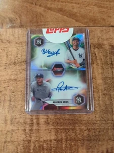 2023 Bowman’s Best Roderick Arias/Brandon Mayea RC Dual 🔥 Auto SP /25 Yankees - Picture 1 of 3
