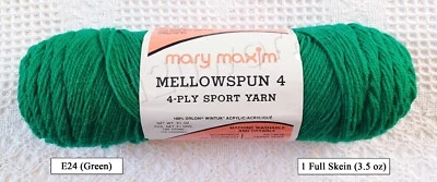 Mary Maxim Mellowspun 4 Vintage Yarn, CHOICE of Colors, Full & Partial Skeins - Image 1 of 2