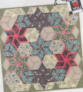 PATTERN - Tumbling Stars - pieced quilt PATTERN - From Me to You, - Picture 1 of 3