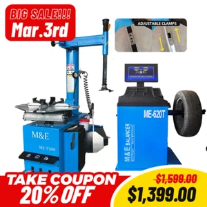 2.0HP Tire Changer Machine Wheel Changer Wheel Balancer Clamp Tire Machine - Picture 1 of 14