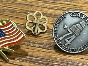 Alfiler de EE. UU. Partido Demócrata Capitolio Pin Oro Cruz Pin Solapa Botones, Alfiler de Corbata - Imagen 1 de 9