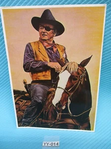 Vintage JOHN WAYNE auf PFERDEFARBE Postkarte bedruckt in Irland von WANDDROGE - Bild 1 von 2
