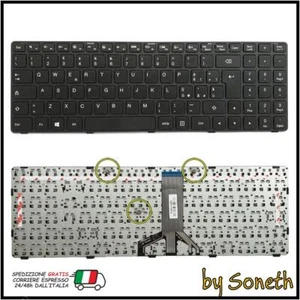 TASTIERA ITALIANA PER LENOVO IDEAPAD 100-15IBD 80QQ NERA FRAME NERO - Foto 1 di 3