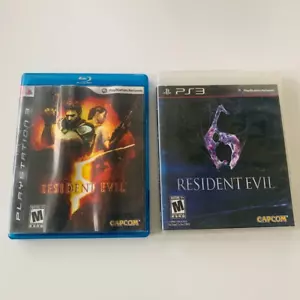 Resident Evil 5 & Resident Evil 6 Bundle Lot (Sony Playstation 3, PS3) Fast Ship - Picture 1 of 3