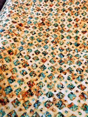 Acolchado Tesoros Mosaico Diamantes Amarillo y Verde Diseño Dan Morris 2018 BTFQ Foto 1 de 4