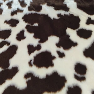 Brown Cow - Jacquard Fur Fabric - R2 Quality Animal Print - Picture 1 of 3