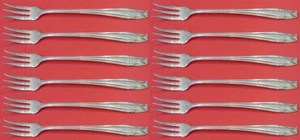 Stradivari by Wallace Sterling Silver Cocktail Fork Set 12 pcs 5 1/2" - Picture 1 of 3