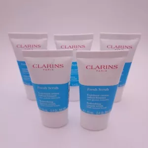 LOT OF 5 Clarins Fresh Scrub Refreshing Cream Travel Size .4oz ea Sealed - Picture 1 of 5