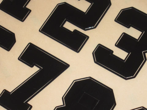 OAKLAND RAIDERS Football Helmet Numbers Decals 2" FULL Size 3M 20MIL - VINTAGE Cover