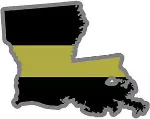 4" Louisiana LA State Thin GOLD Line Dispatcher Dispatch 911 9-1-1 Decal Sticker - Bild 1 von 1