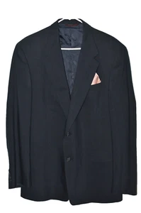 (Traje 2 Piezas 43L) HART SCHAFFNER & MARX Hombre Azul Lana a Cuadros 2 Botones 38x30.5 - Imagen 1 de 17