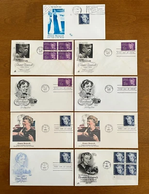 9)US #1236/2105  ELEANOR ROOSEVELT   FDC   HM/ARTMSTR/ARTCRFT/FLEETWOOD 1963/84 - Image 1 of 4